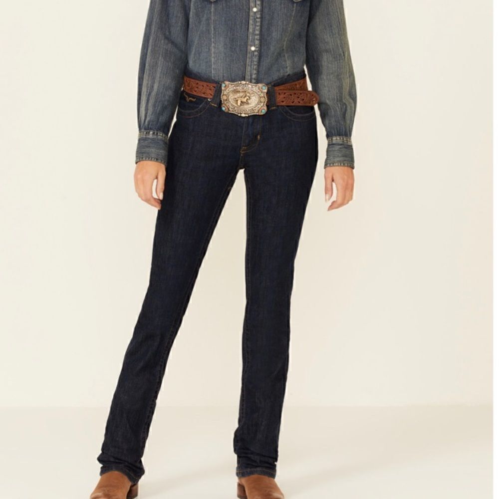 Sheplers Women’s Bootcut Slim Dark Denim Jeans Size 12 Missus